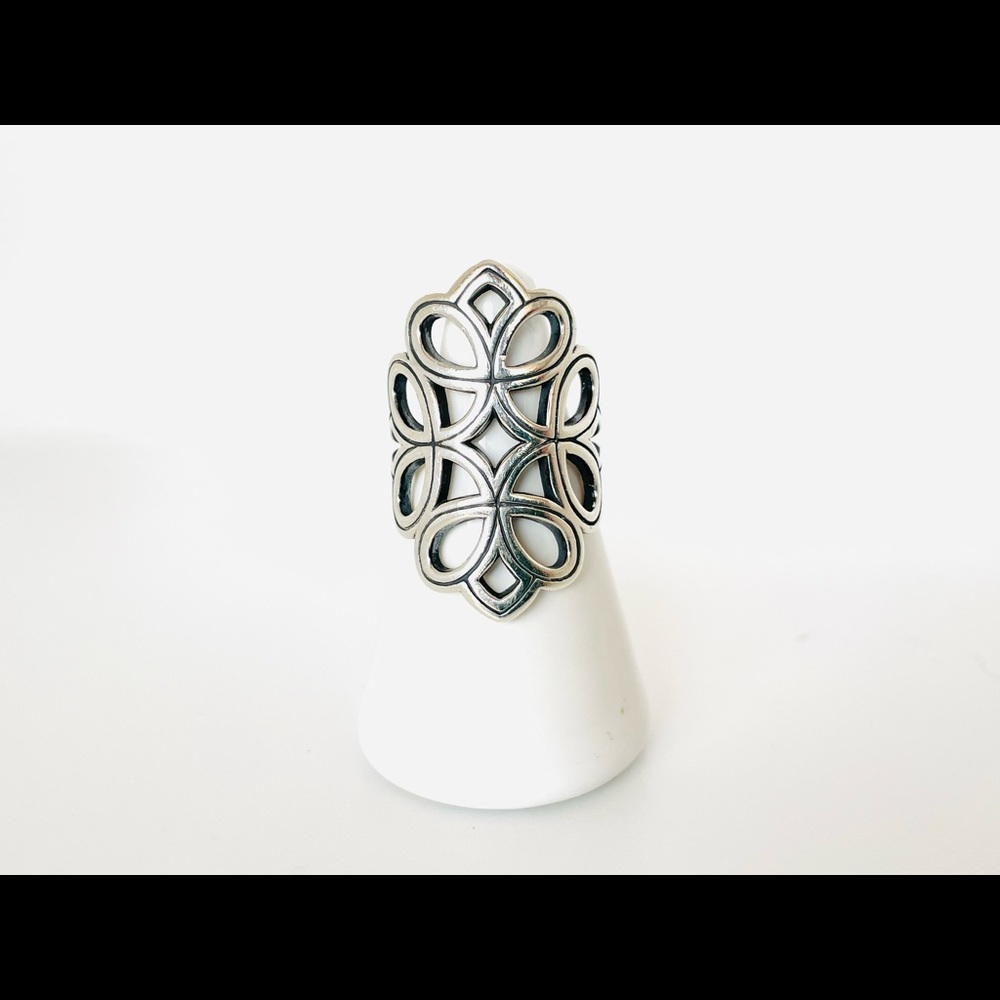James Avery Retired Tracery Open Scroll Ring 925 Sterling Silver Size 7 Large